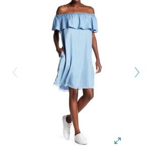 NWT Off-Shoulder Chambray Dress